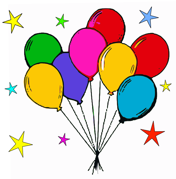 590x600 Celebrations Party Balloons Clipart