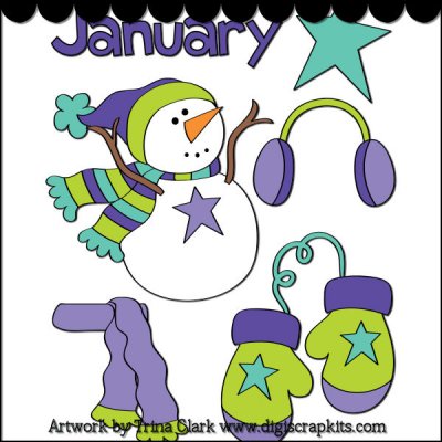 400x400 January Month Clip Art