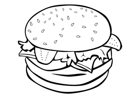 476x333 Clip Art Food Coloring Page Image Clipart Images