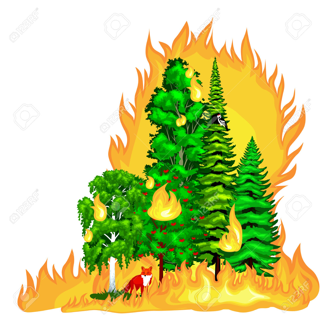 1300x1300 Disaster Clipart Forest Fire