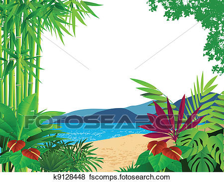 450x367 Clip Art Of Beautiful Forest Background K9128448