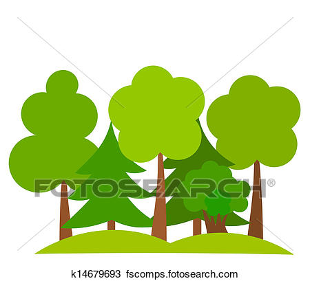 450x409 Clipart Of Forest K14679693