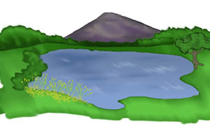 300x185 Forest And Lake Clip Art Clipart Download
