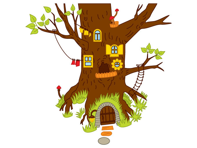 680x511 Forest House Clipart
