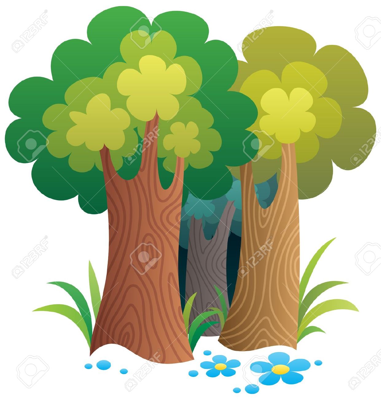1241x1300 Cartoon Clipart Forest