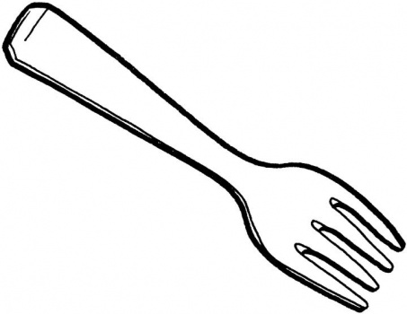 453x350 Girl Fork Clipart