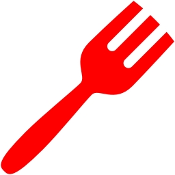 256x256 Red Fork Clipart