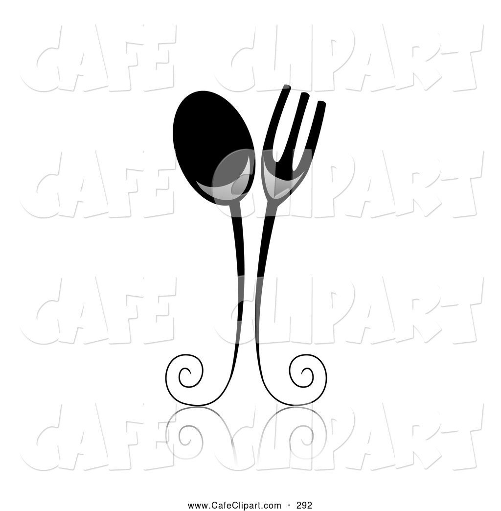 1024x1044 Vector Clip Art Of An Elegant Ornate Black White Spoon