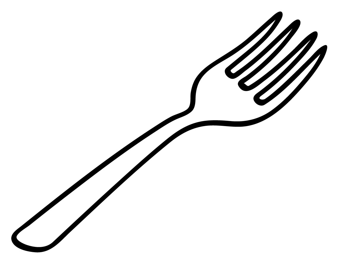 1200x900 Fork Black And White Clipart Kid