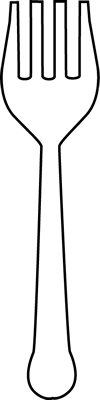 100x400 Fork Clipart Black And White