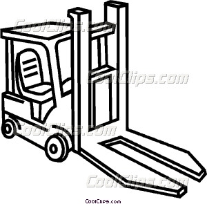 300x295 Fork Lift Vector Clip Art