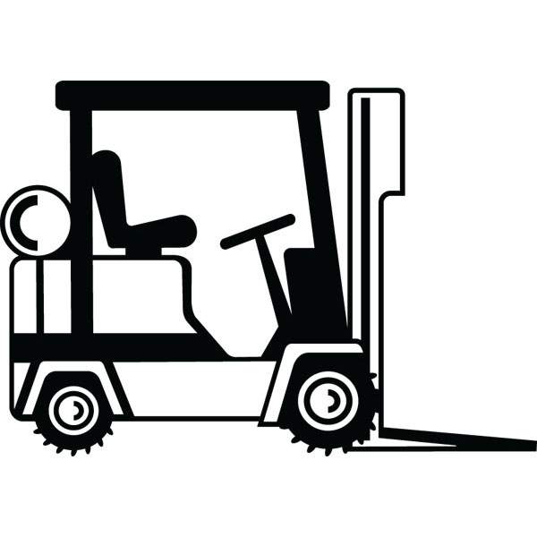 600x600 Forklift Construction Equipment Clip Art For Custom Gifts