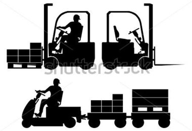380x259 Forklift Silhouette Clip Art