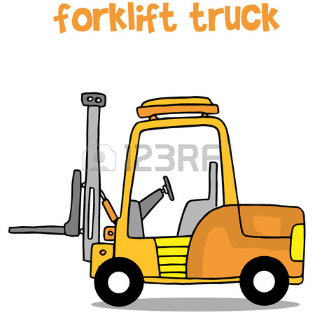 450x450 Forklift Tracktor With Hand Draw Royalty Free Cliparts, Vectors