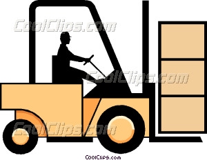 300x232 Forklifts Vector Clip Art
