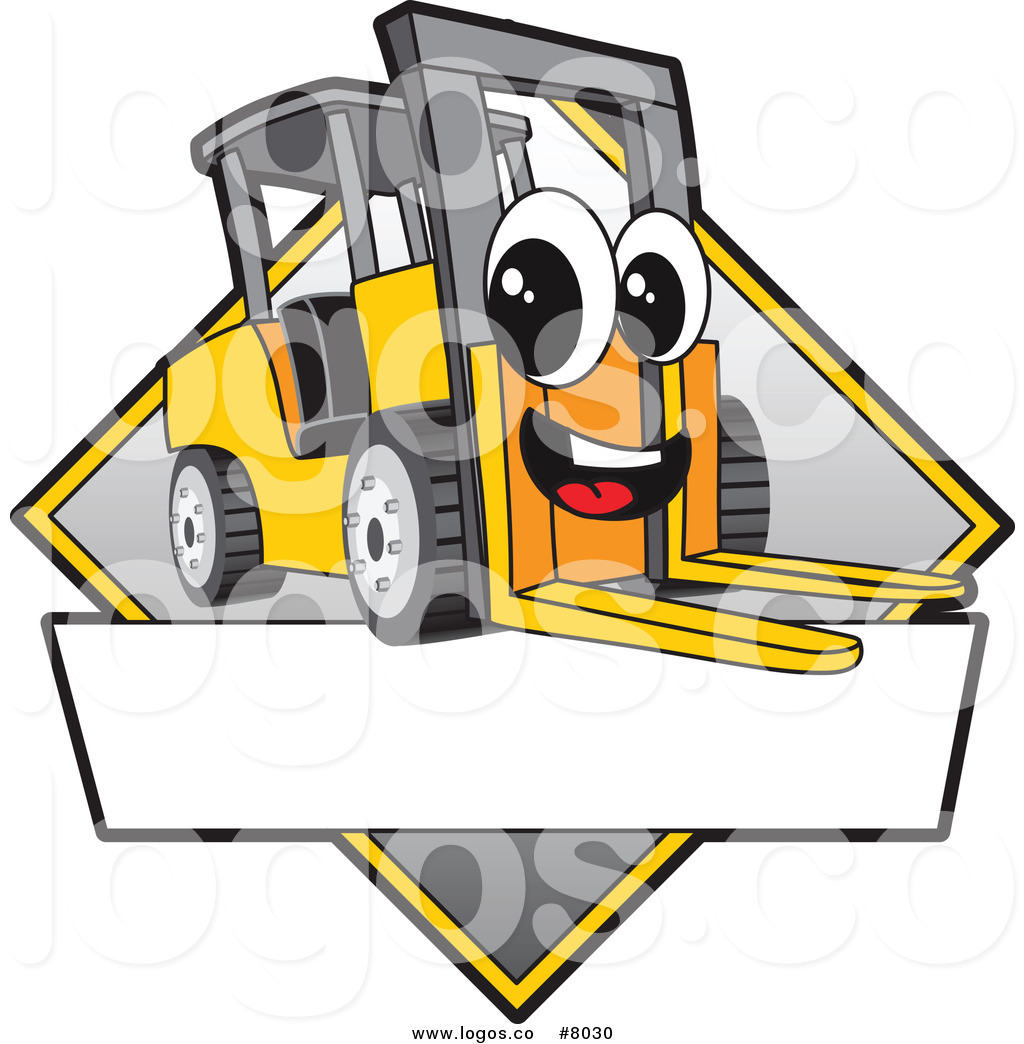 1024x1044 Royalty Free Clip Art Vector Logo Of A Happy Forklift Character