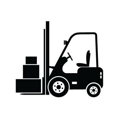 Forklift Clipart Black White | Free download on ClipArtMag