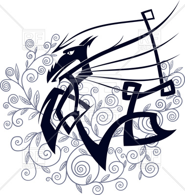 378x400 The Image In The Form Of Stylized Celtic Dragon Royalty Free