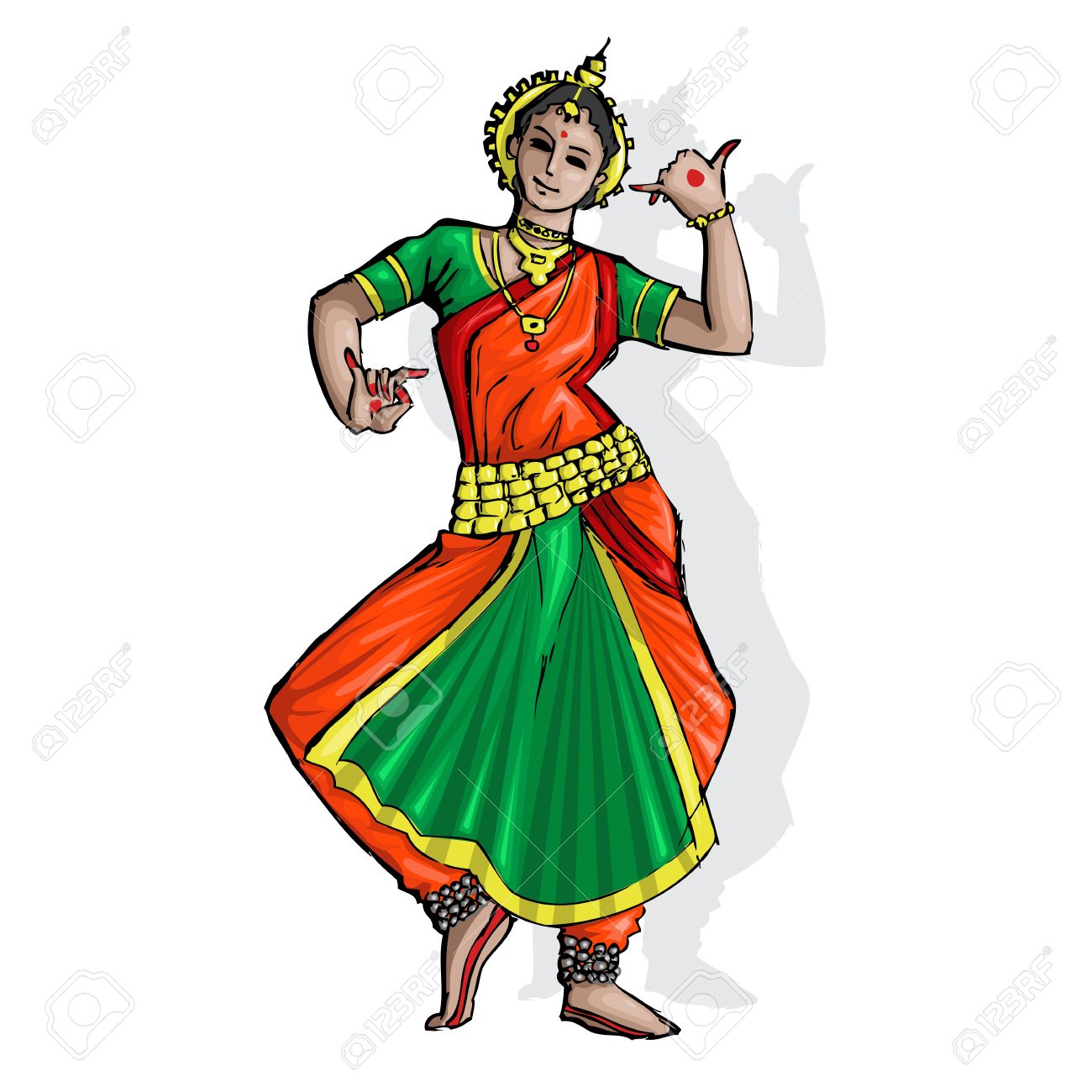 1300x1300 Folk Clipart Indian Dance Form