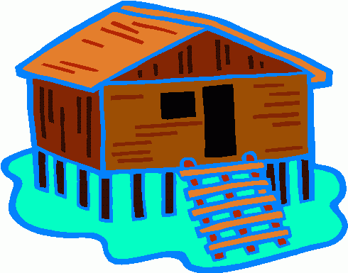 490x385 Fort Clipart Stilt House