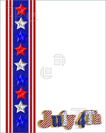 360x450 4th Of July Borders Clipart