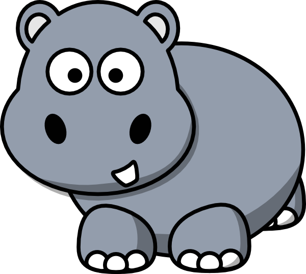 600x537 Cute Hippo Clipart