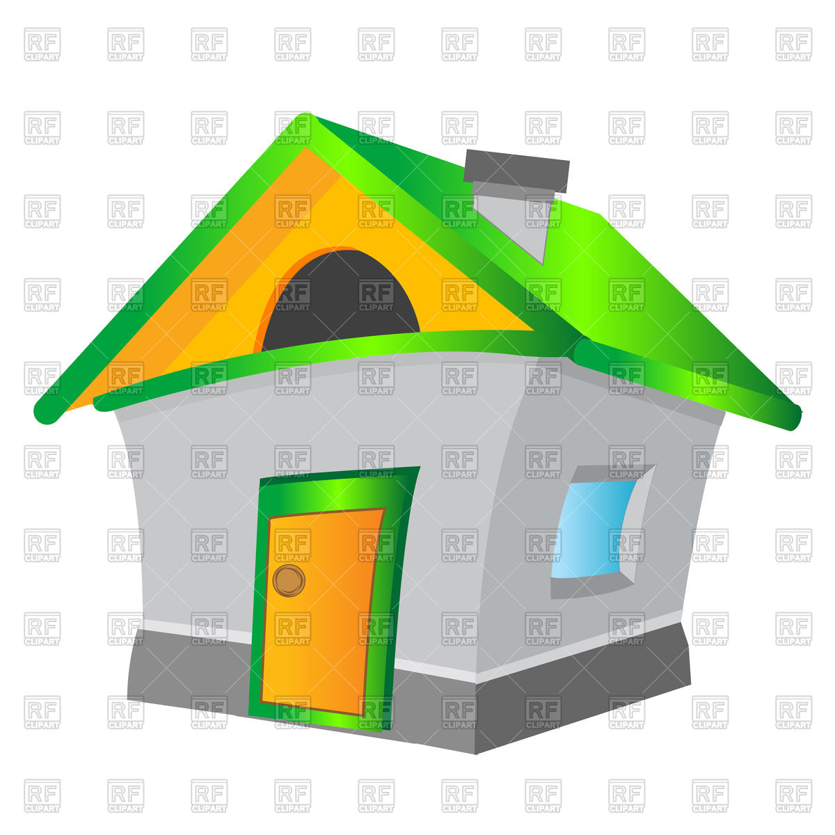 1200x1200 Cartoon House Royalty Free Vector Clip Art Image