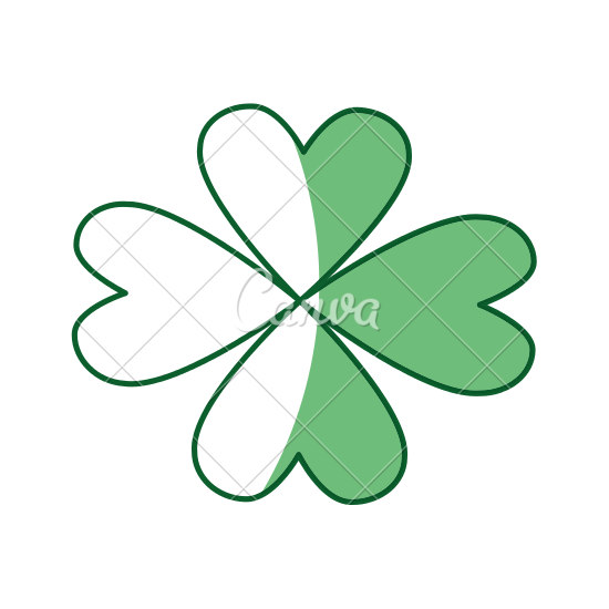 550x550 Four Leaf Clover Vector Image