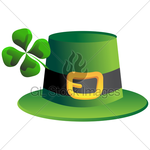 500x500 Leprechaun Four Leaf Clover Hat Gl Stock Images