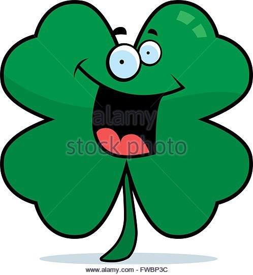 498x540 Cartoon Four Leaf Clover Smiling Stock Photos Amp Cartoon Four Leaf