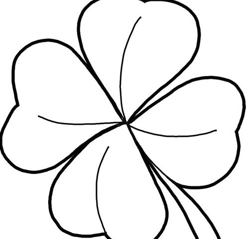 500x480 Four Leaf Clover Coloring Page And Pictures To Colour
