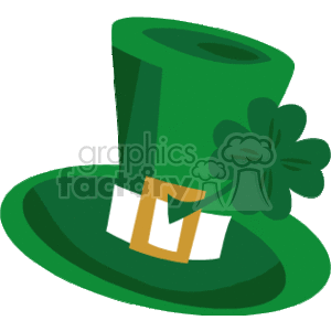 300x300 Royalty Free A Large Green Irish Top Hat With A Four Leaf Clover