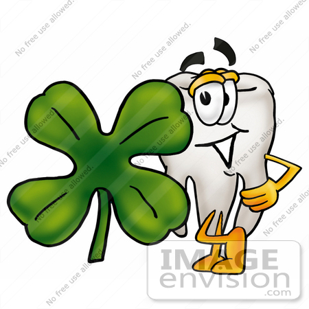 450x450 Clip Art Graphic Of A Human Molar Tooth Character With A Green
