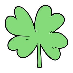 300x300 Cartoon Four Leaf Clover Royalty Free Stock Image