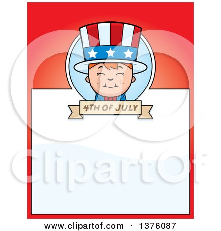 450x470 Clipart Of A Patriotic Fourth Of July White Boy Page Border