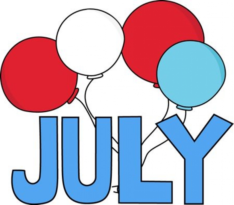 820x719 Free Month Clip Art Red White And Blue July Clip Art Image The