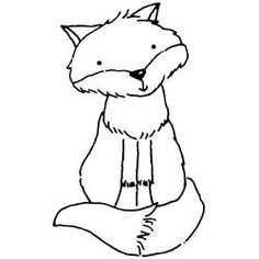 236x236 Fox Black And White Clipart