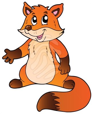 325x400 Cartoon Fox Clipart Image