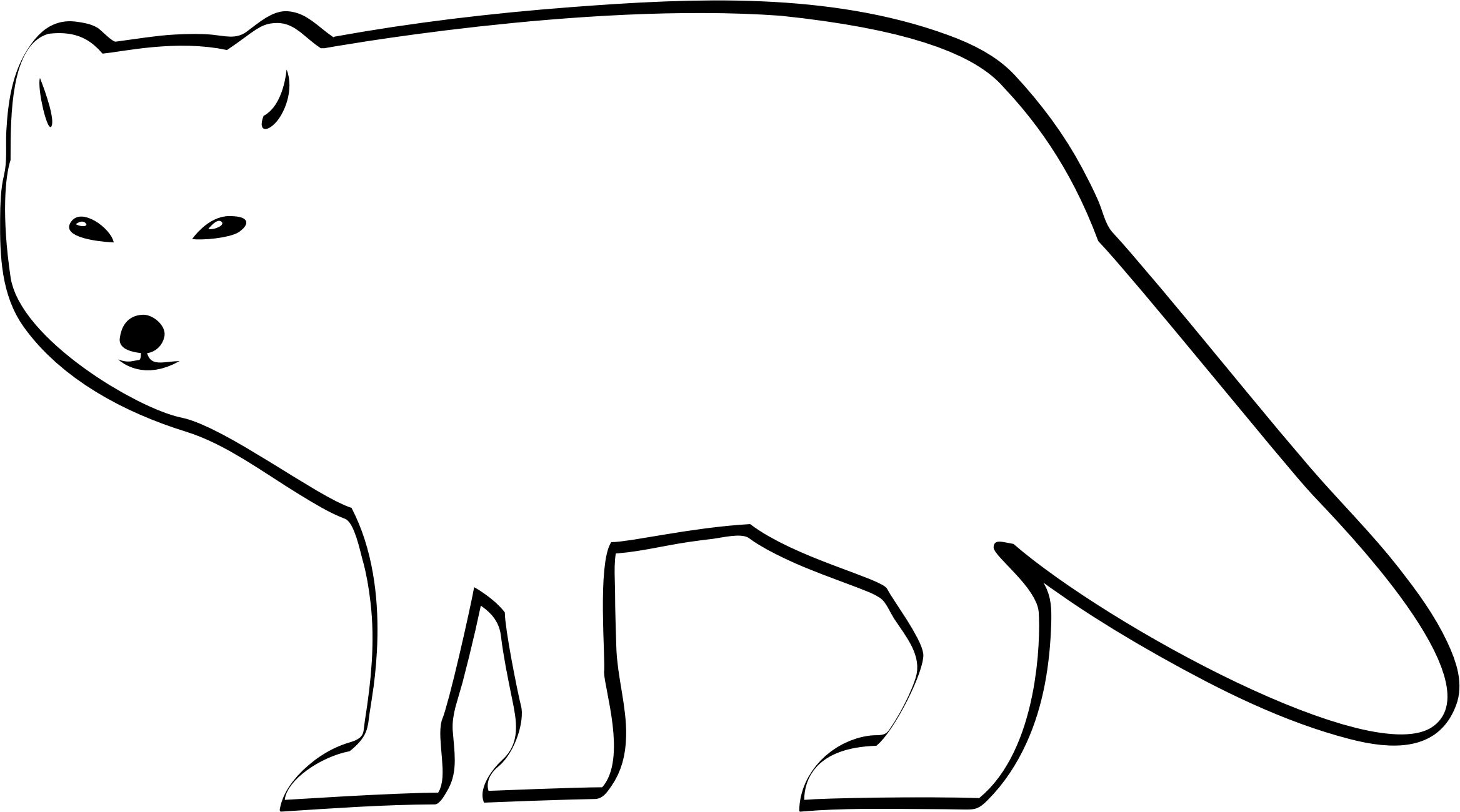 2336x1300 Arctic Clipart Black And White