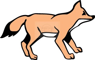 315x199 Black And White Fox Clip Art