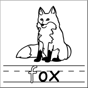 304x304 Clip Art Basic Words Ox Phonics Fox Bampw I Abcteach