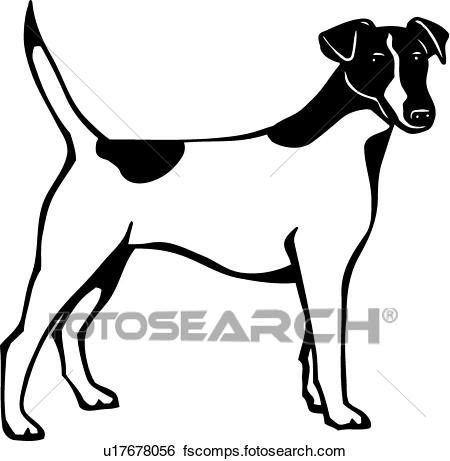 450x461 Clip Art Of Fox Terrier U17678056
