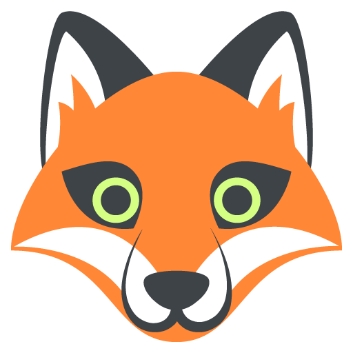 512x512 Fox Face Emoji Vector Icon