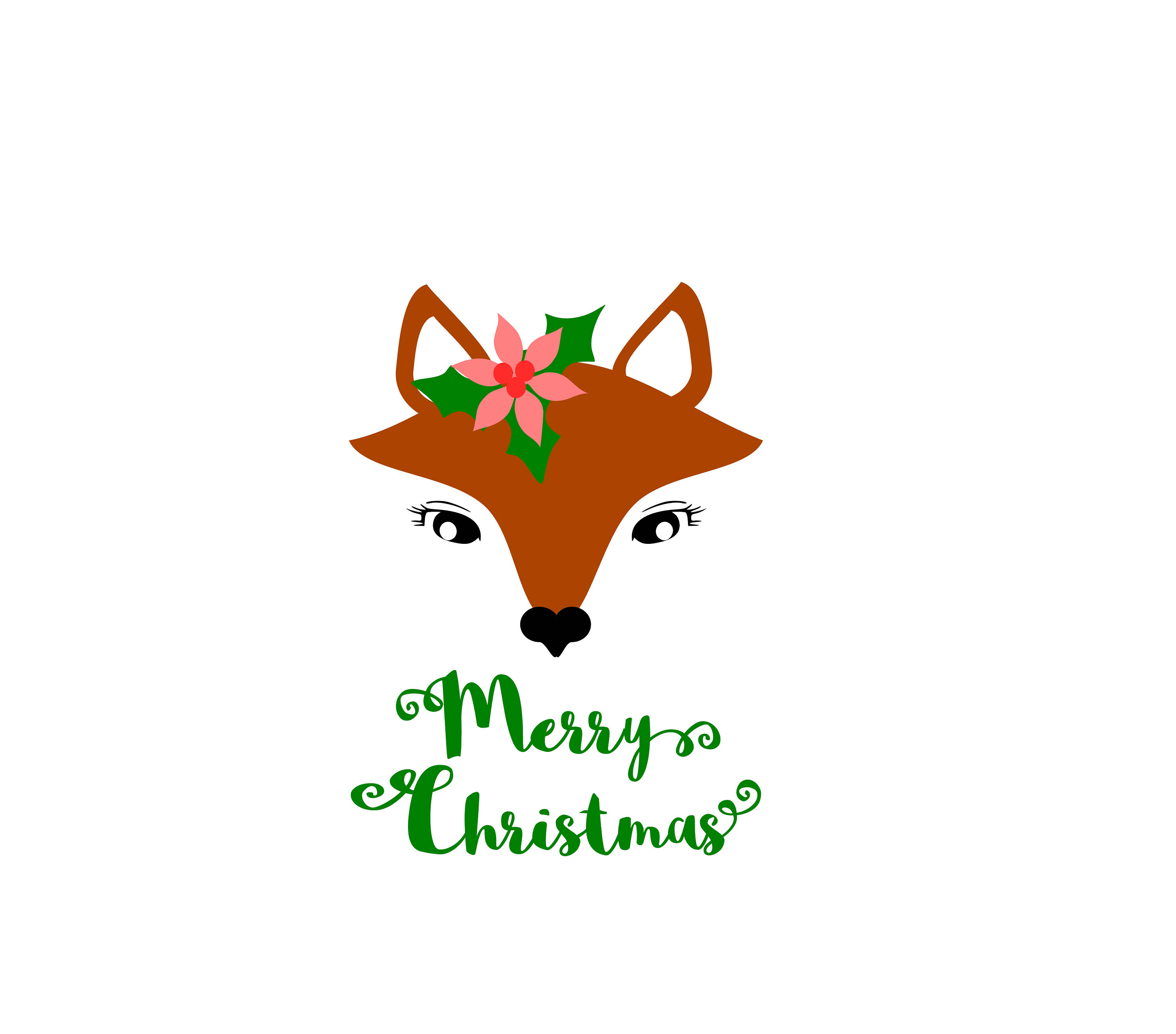 3000x2639 Fox Svg, Fox Christmas Svg, Svg Files, Fox Face Svg, Christmas