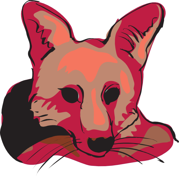 600x591 Red Fox Face Clip Art