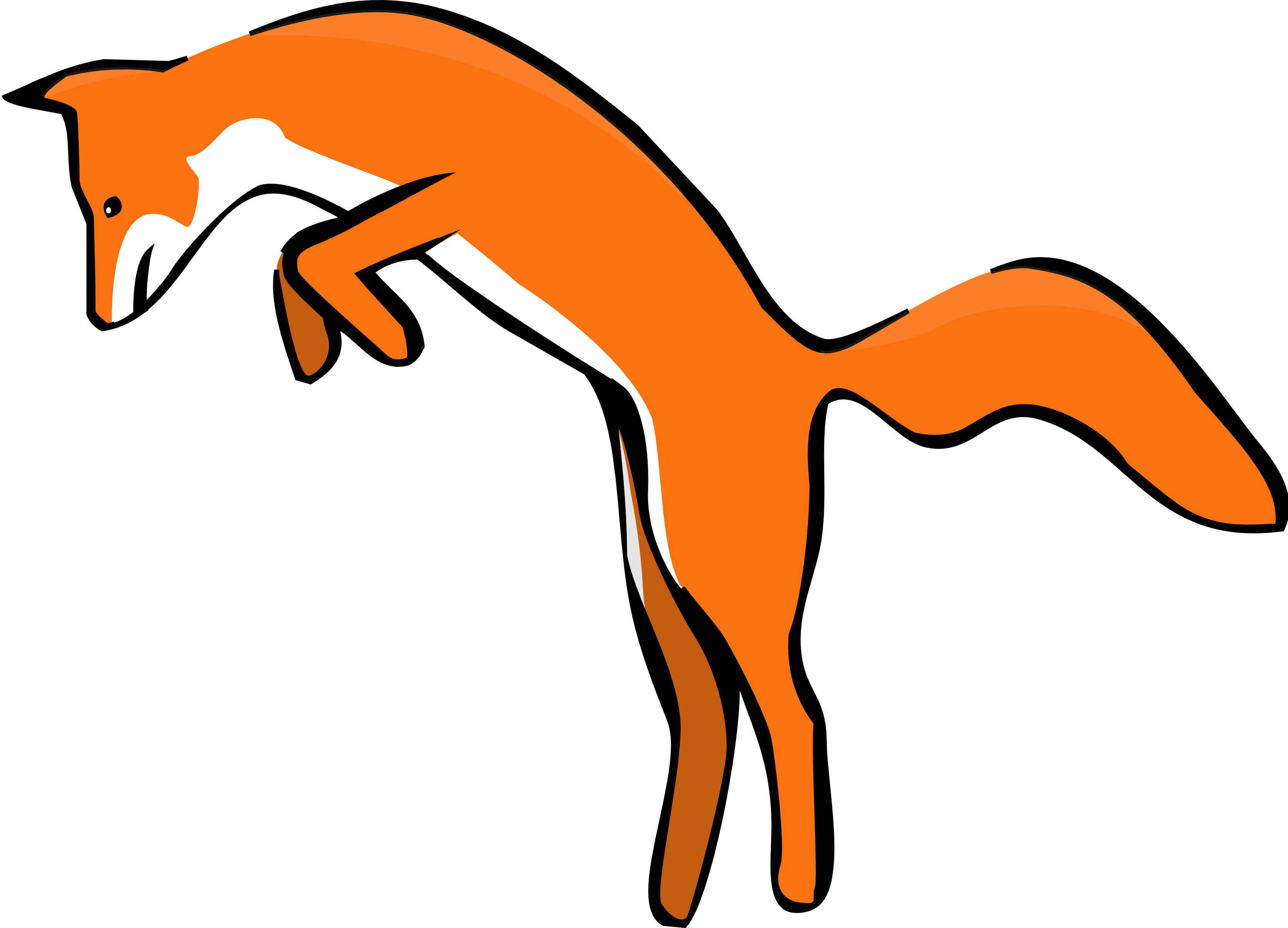 3333x2401 Red Fox Face Clipart