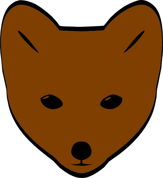 546x598 Brown Fox Face Clip Art