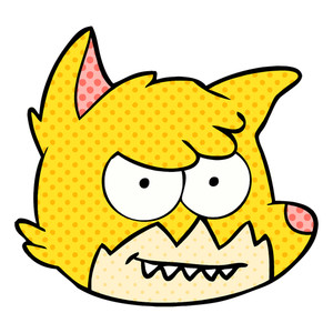 300x300 Cartoon Dead Fox Face Royalty Free Stock Image