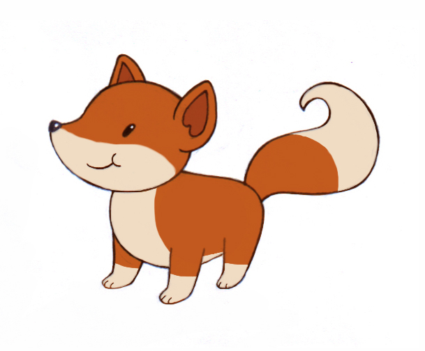 609x504 Drawn Face Fox