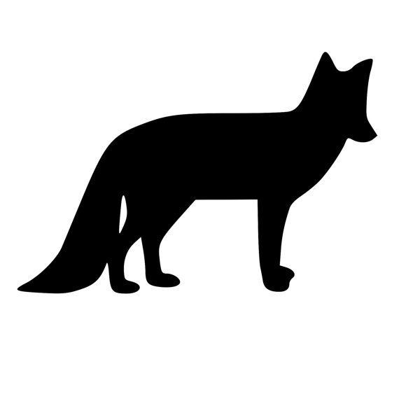 570x570 Fox Silhouette Die Cut Decal Car Window Wall Bumper Phone